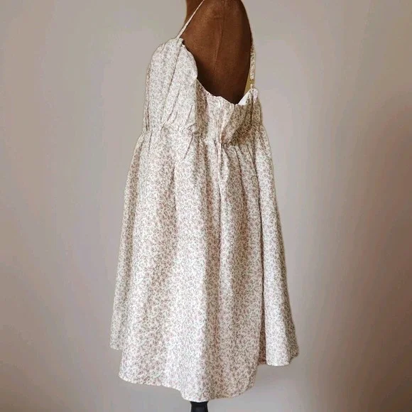 ARULA Mini Tank Dress Pink‎ Floral Plus Size 1X Cottagecore Sundress Lightweight - Picture 3 of 9